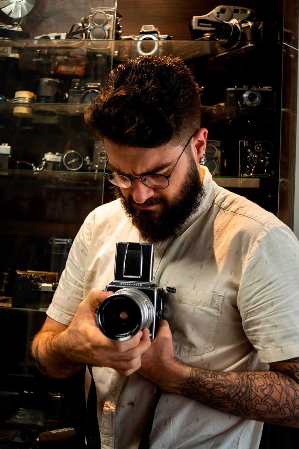 cámara y camarógrafo