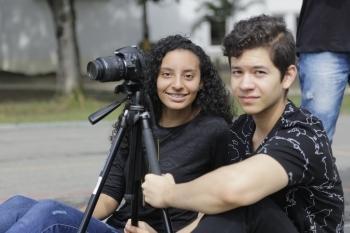 Estudiantes con cámara