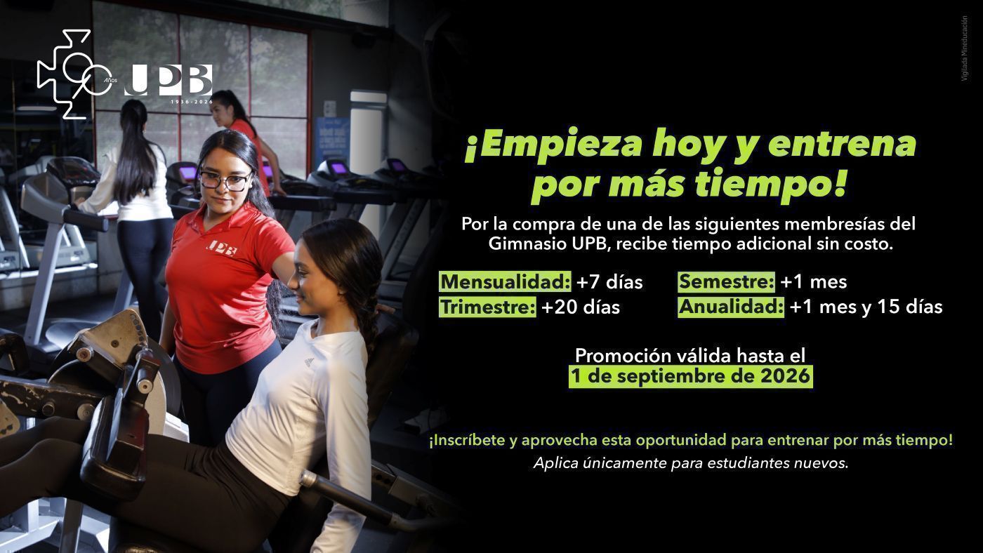 Ecard informativa del gimnasio UPB