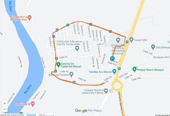 Recorrido carrera atlética institucional UPB 5K