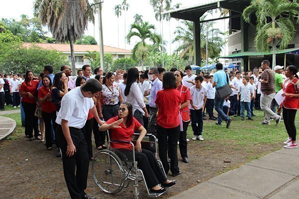 Simulacro llevado a cabo en 2018 en la UPB