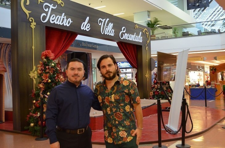 El Pbro. Edward Andrés Posada, doctor en filosofía, y Juan José Giraldo Calle, estudiante de último semestre del programa Estudios literarios de la UPB; Ponentes de "Literatura creativa y sanación interior"