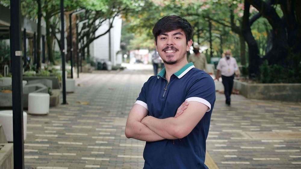 Isaac Mateo Vélez, estudiante del cuarto semestre de Publicidad de la Universidad Pontificia Bolivariana.