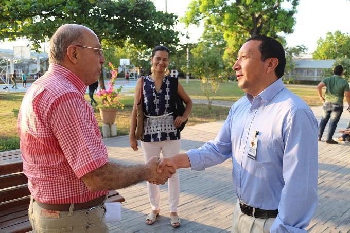 Álvaro Alberto López Ramos docente de la facultad de Ingeniería Civil de  UPB Montería y el doctor Ronald R. Gutiérrez.