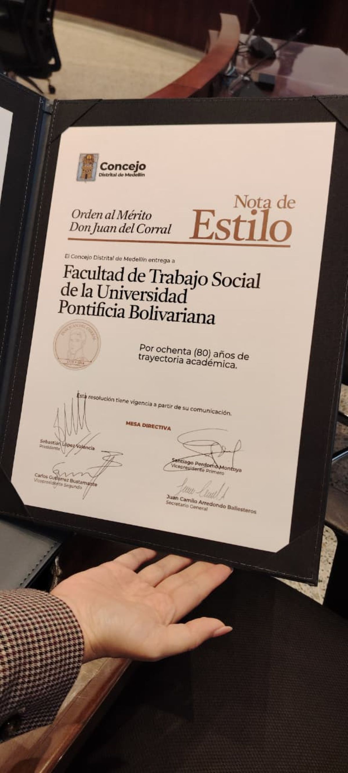 Reconocimiento trabajo social 