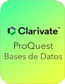 Logo de Clarivate ProQuest Bases de Datos, gradiente verde a amarillo.