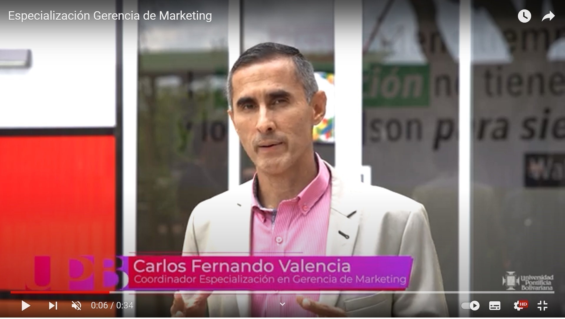 Coordinador de la Especialización en Gerencia de Marketing